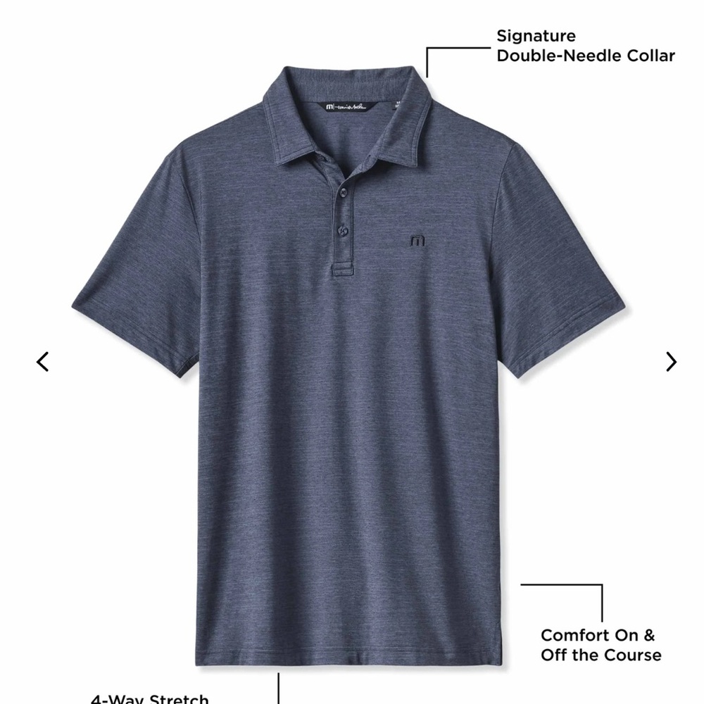 TravisMathew “Heater” Golf Polo Men’s Large Heathered Performance NWT